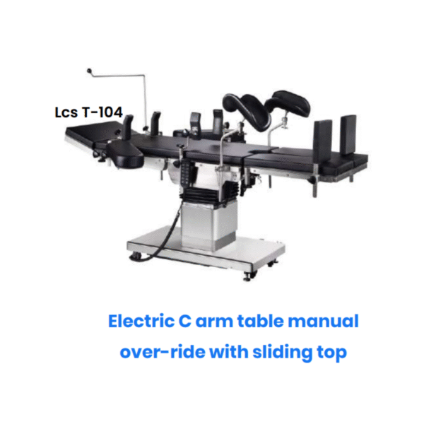 Electric C-Arm Table Manual Over-Ride with Sliding Top